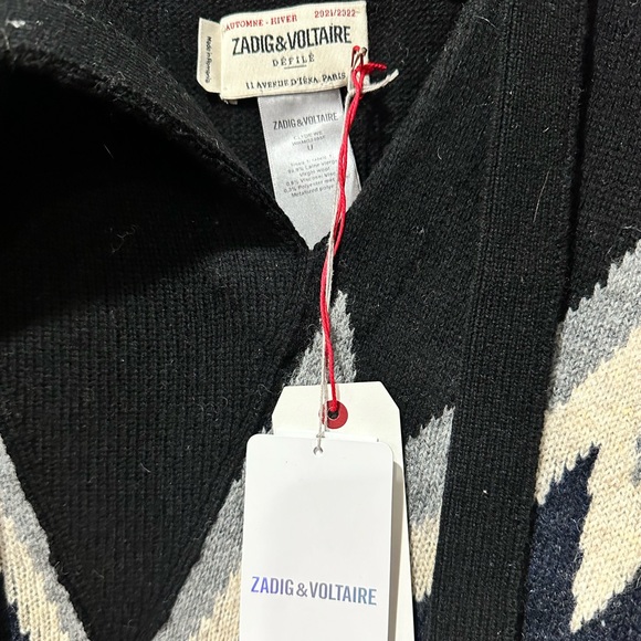 Zadig & Voltaire Wool Poncho - Picture 7 of 8